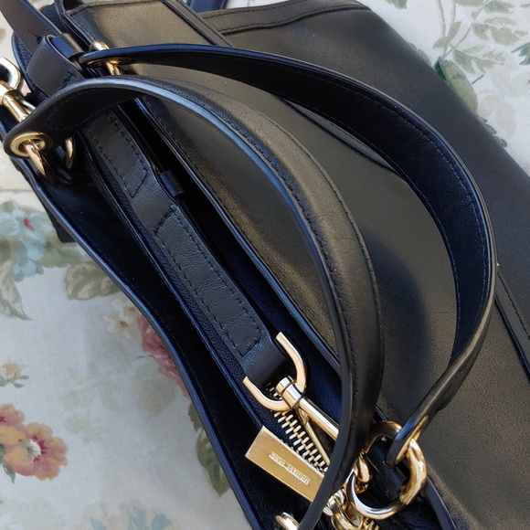 Michael Kors Black Leather Envelope Satchel Bag with Shoulder Strap - Picture 7 of 17